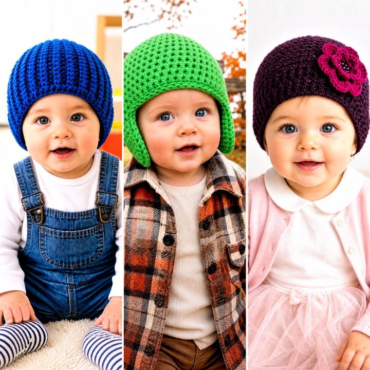 15 Adorable 12-Month Crochet Hat Outfit Ideas