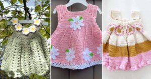 8 Crochet Daisy Baby Winter Outfits Free Patterns