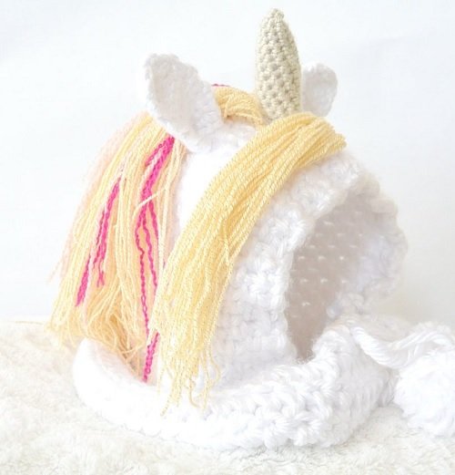 3. Toddler Magical Unicorn Crochet Hood Pattern