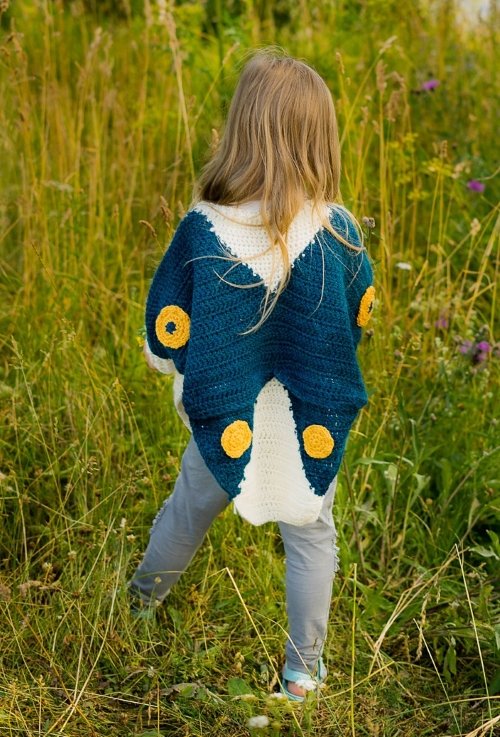 5. Toddler Butterfly Poncho