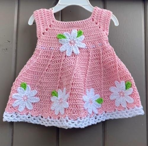 5. Beautiful Baby Daisy Dress Crochet Pattern