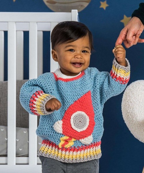 6. Crochet Rocket Sweater Pattern